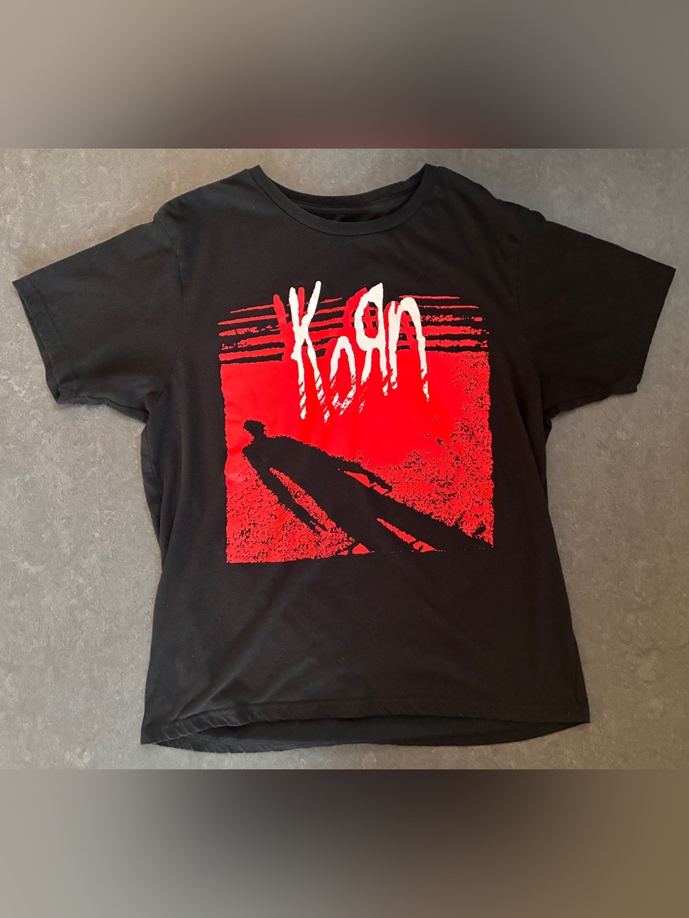 Korn Graphic Short Sleeve Tee - Black with Red Print